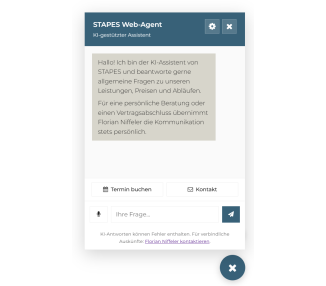 Individuell für Ihre Website eingerichteter KI-Chat-Agent