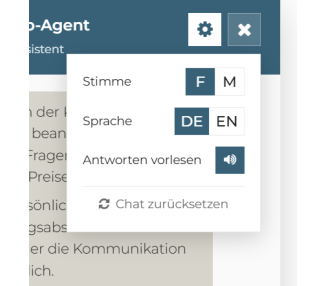 Individuell für Ihre Website eingerichteter KI-Chat-Agent