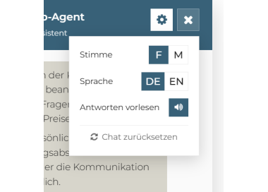 Individuell für Ihre Website eingerichteter KI-Chat-Agent