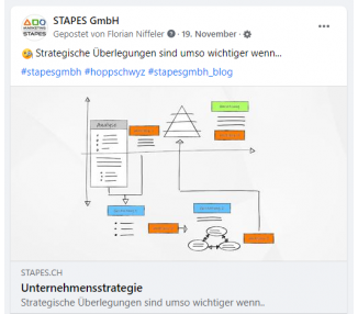 Facebook Beitrag erstellen - STAPES GmbH